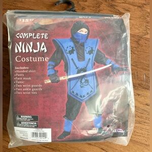 New Boy’s Blue Ninja Costume‎ size Medium 8